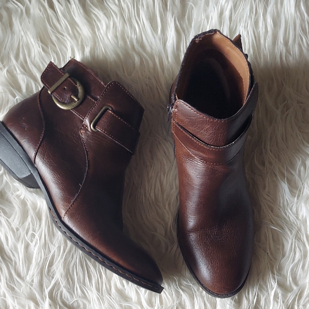 Brown Leather Ankle Boots